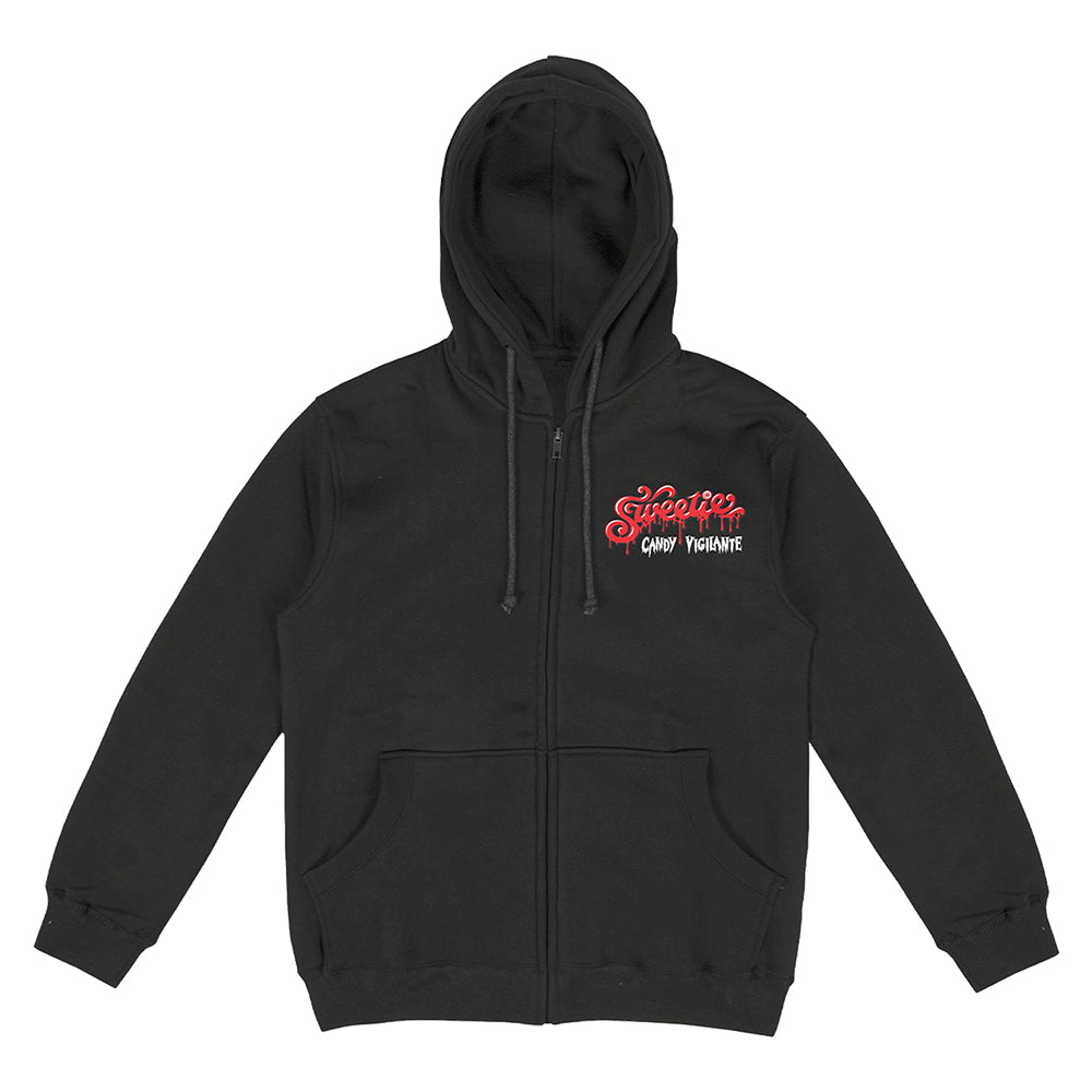 SWEETIE: “JAWBREAKER” BLACK ZIP HOODIE | Clothing | Sweetie