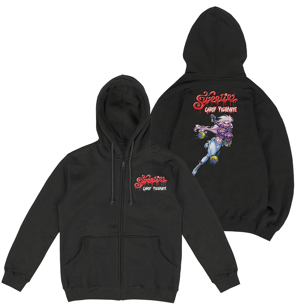 Candy Stripper DISTORTED SMILE ZIP フーディ Candy Stripper DISTORTED SMILE ZIP フーディ Candy Stripper