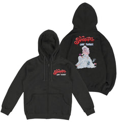 SWEETIE: “SWEET STUFF” BLACK ZIP HOODIE