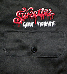 Sweetie Candy Vigilante Embroidered Work Shirt